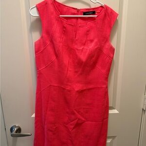 Ellen Tracy Coral/Pink Sleeveless Sheath Dress – Size 6